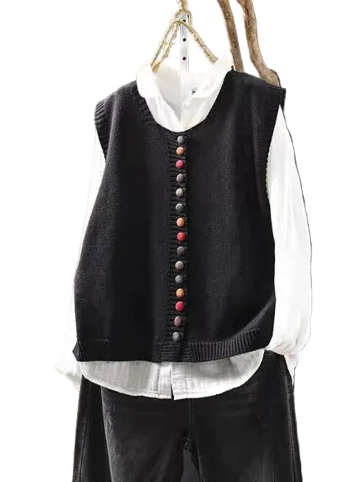 Dames Gebreid Vest Casual 0