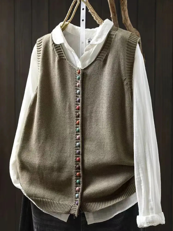 Dames Gebreid Vest Casual 3