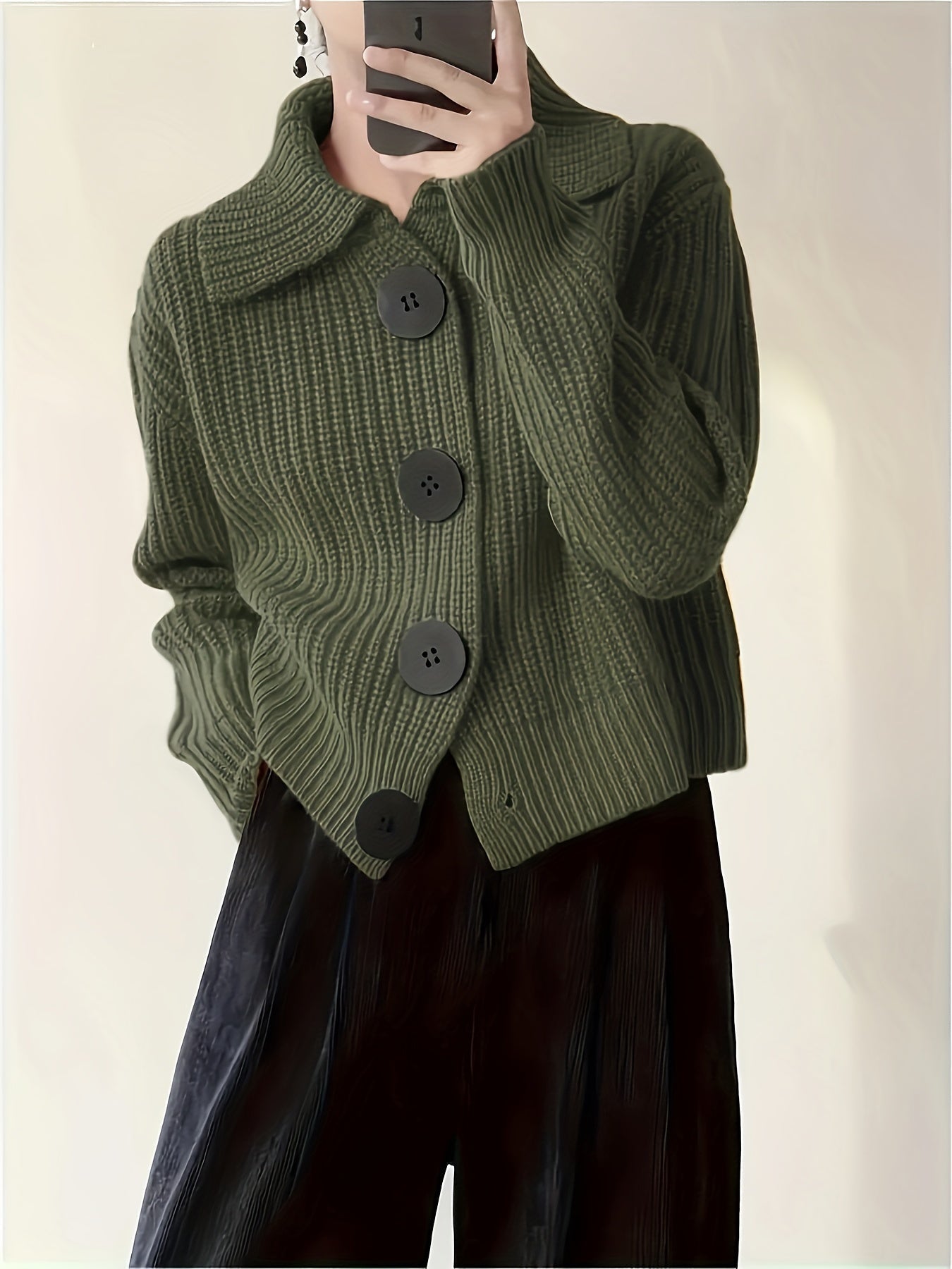 Dames Gebreid Vest Oversized 1