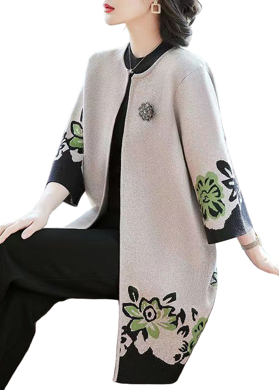 Dames Gebreid Vest met O-hals en Patchwork 0