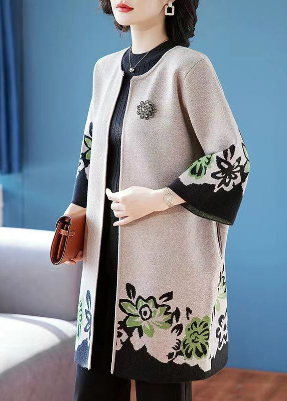 Dames Gebreid Vest met O-hals en Patchwork 3