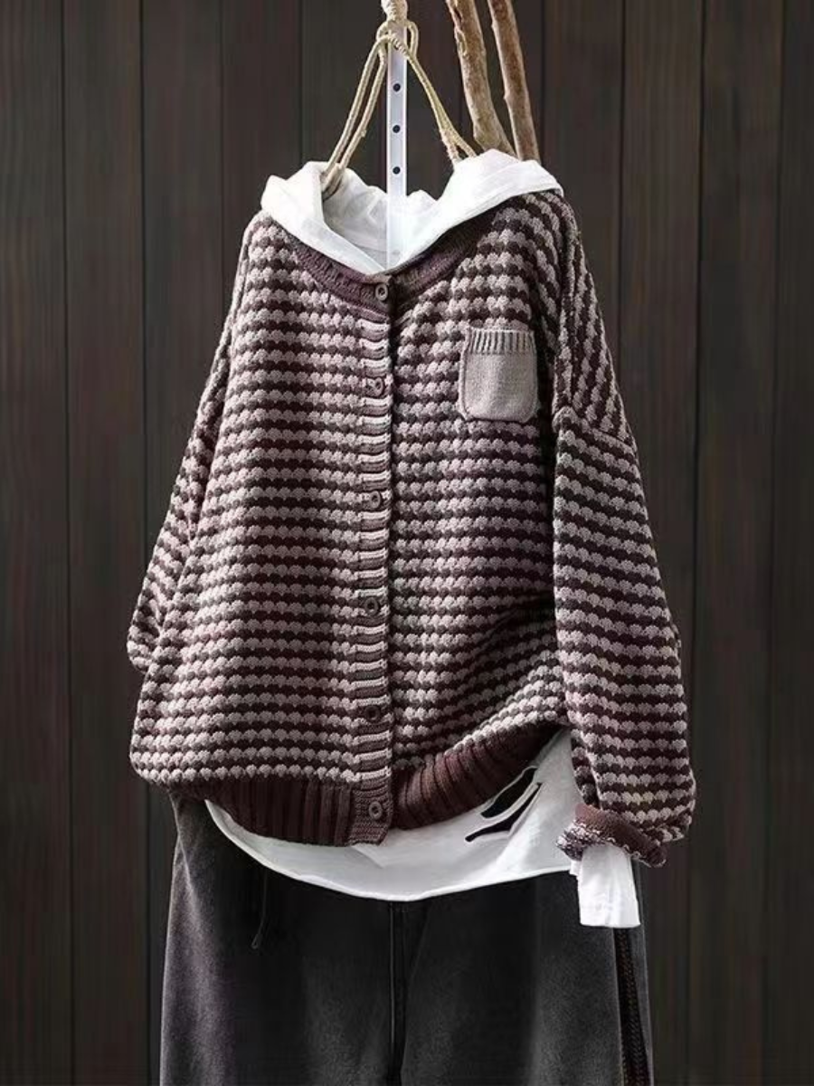 Dames Gebreid Vest met Textuur 2