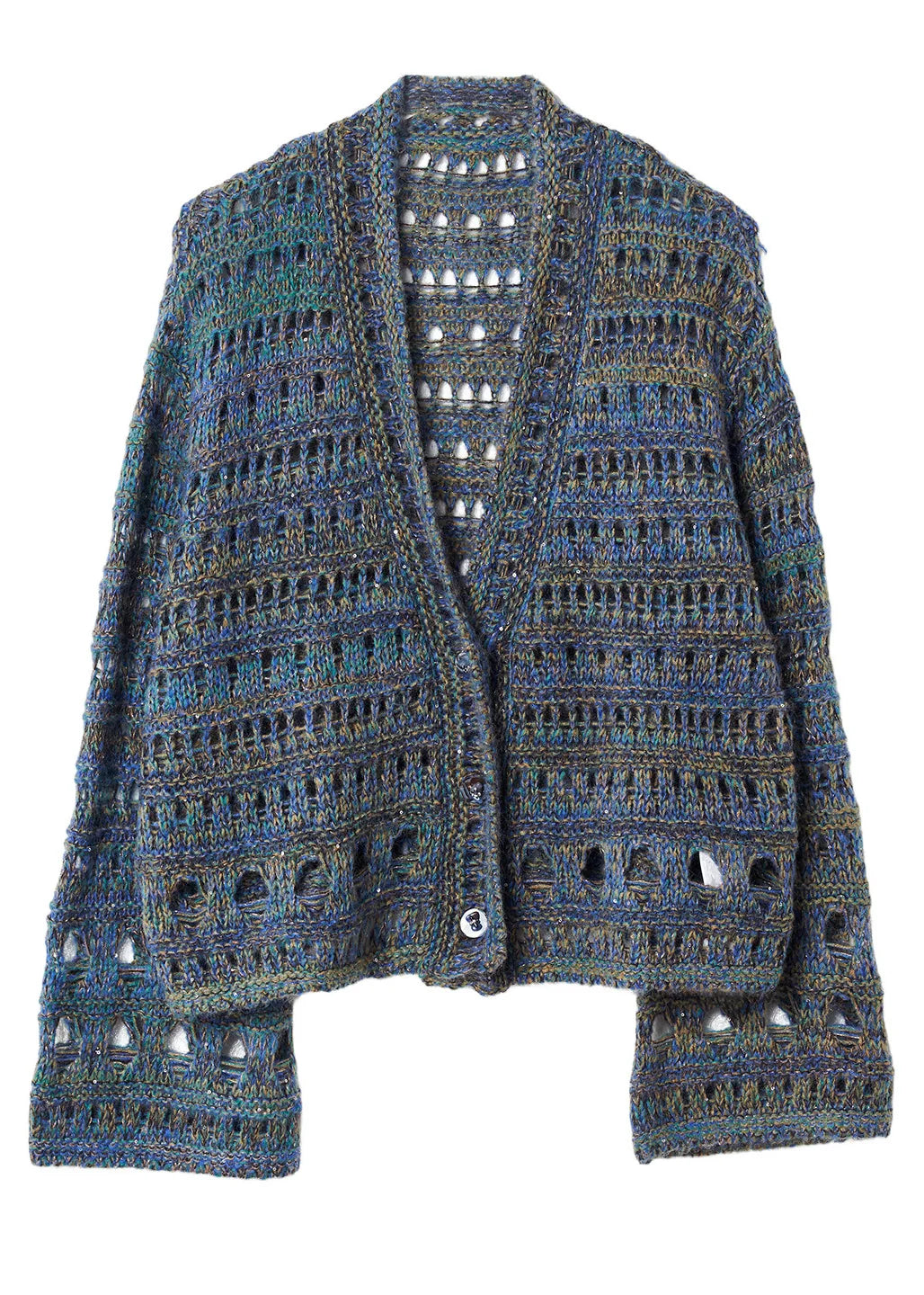 Dames Gebreide Oversized Jas Met Open Details 4