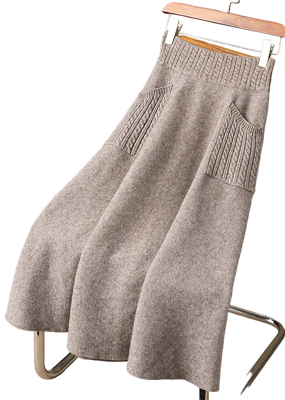 Dames Gebreide Rok met Zakken 0