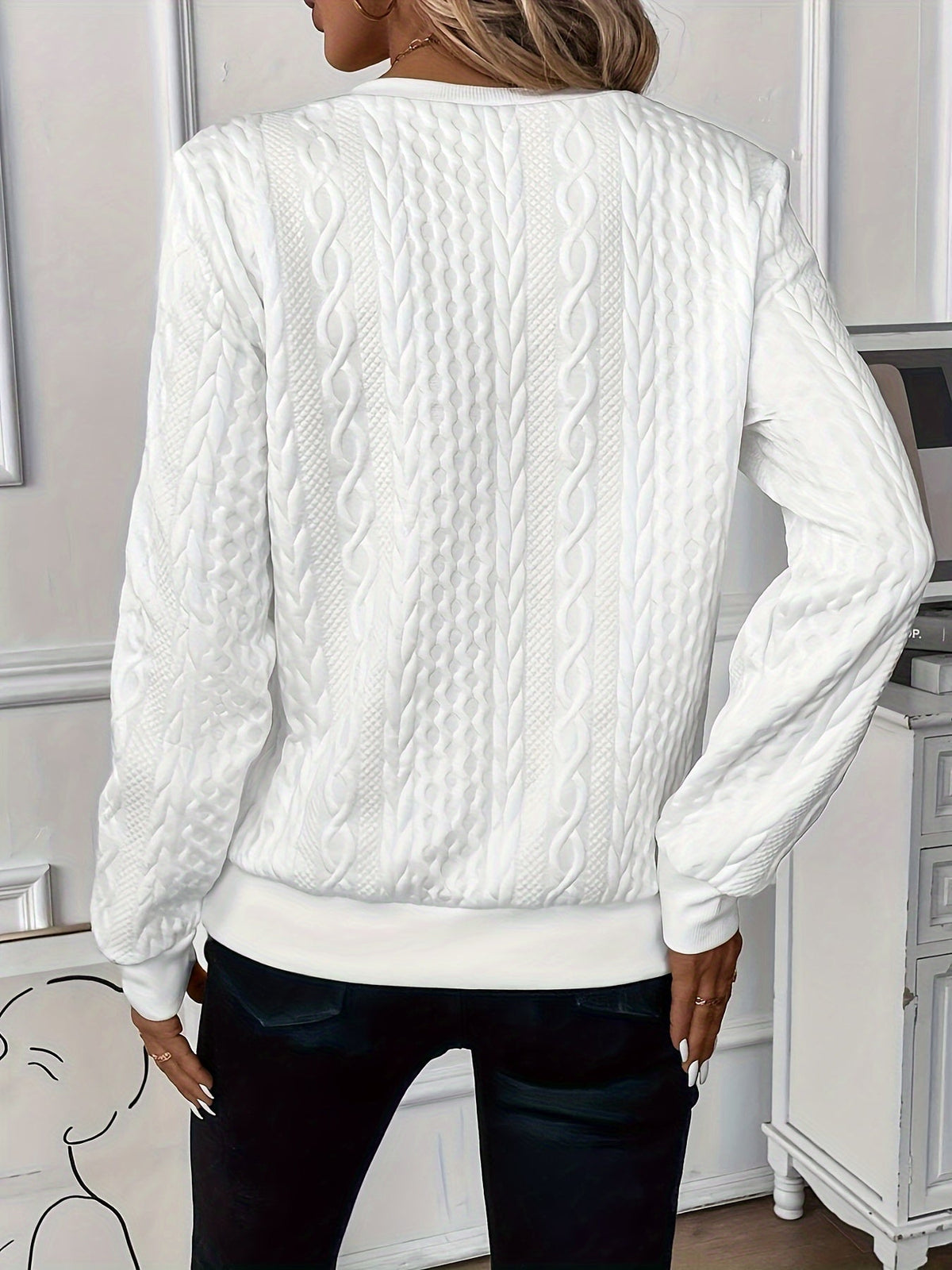 Dames Gebreide Trui Casual 7