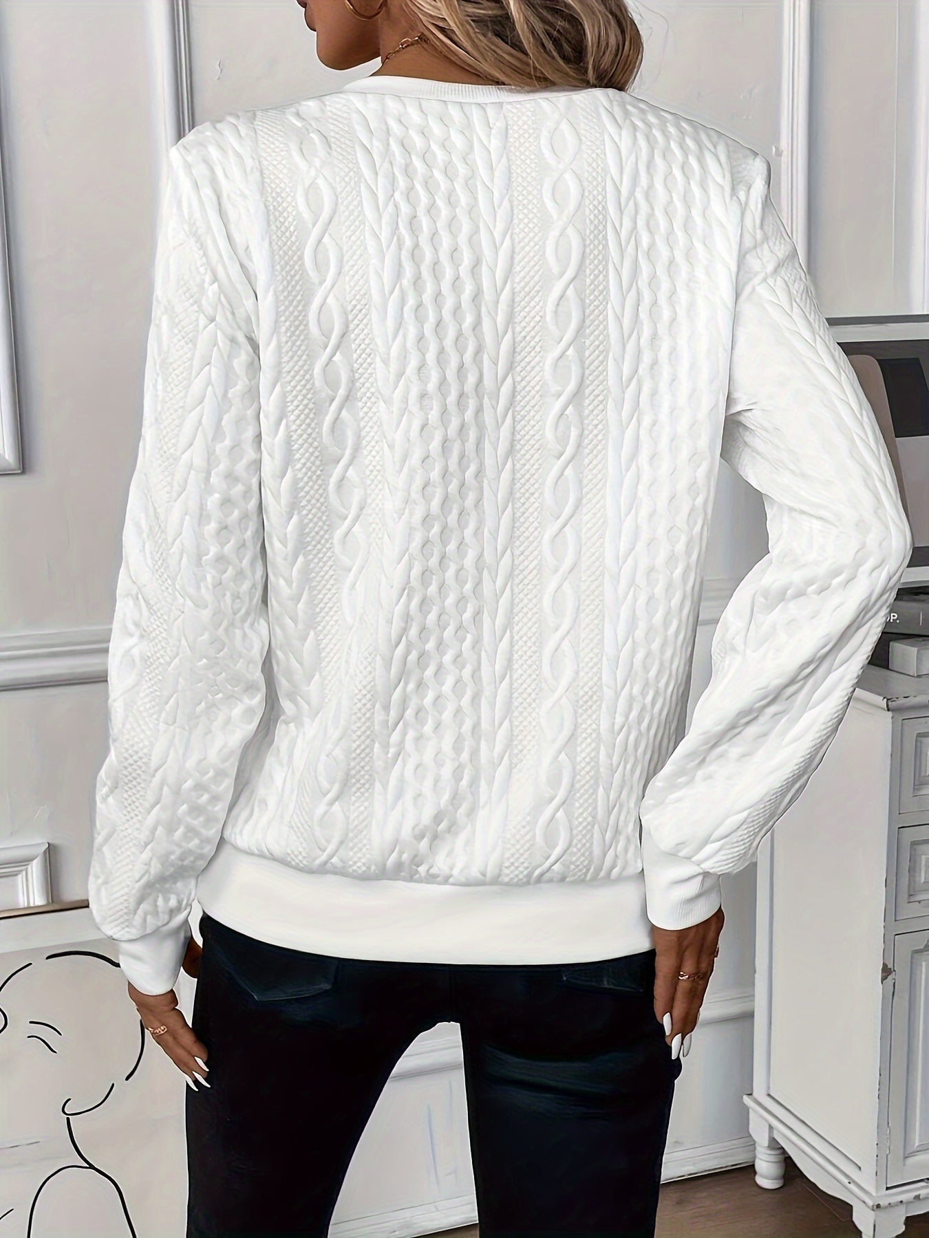 Dames Gebreide Trui Casual 7
