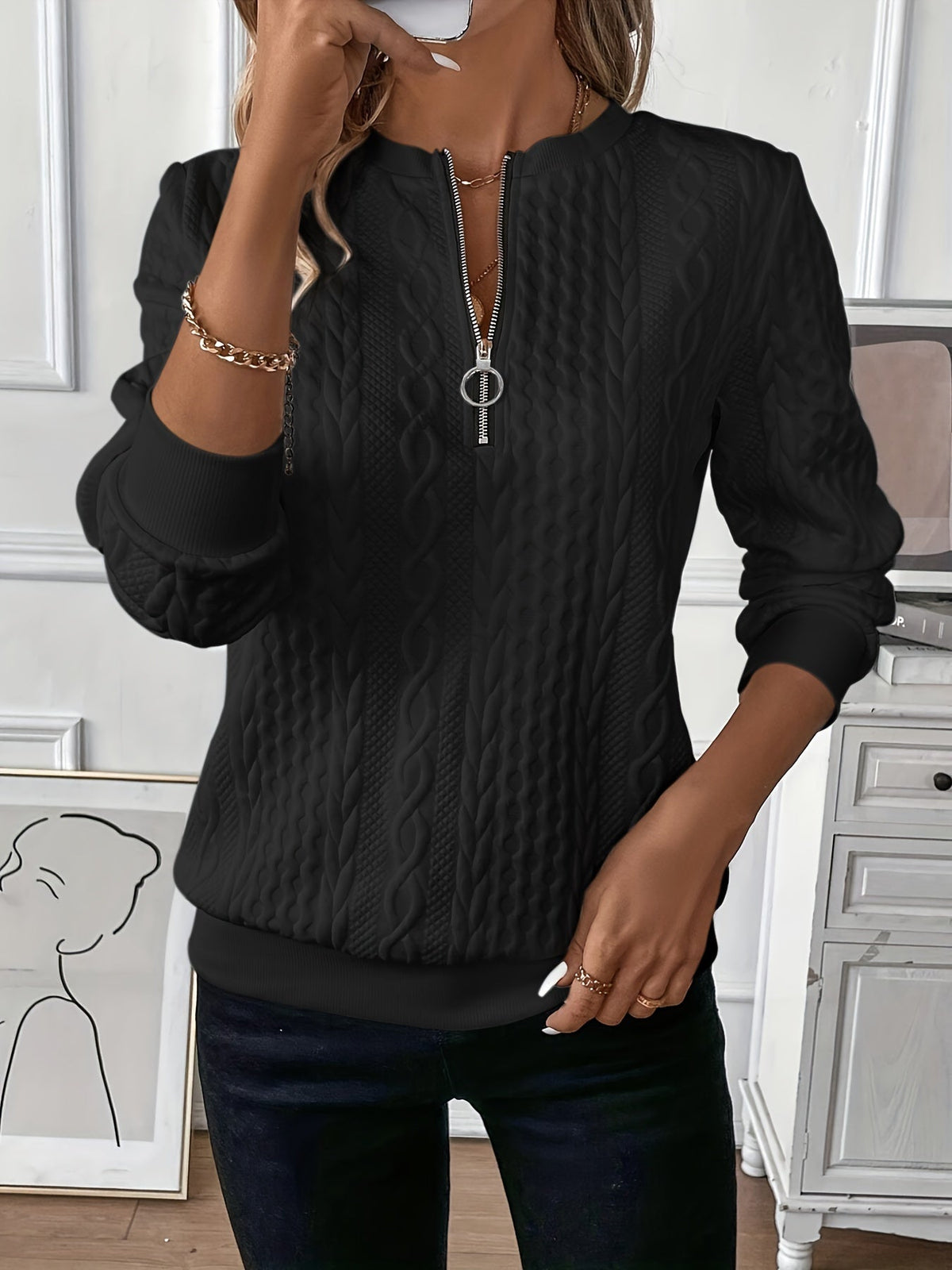 Dames Gebreide Trui Casual 8