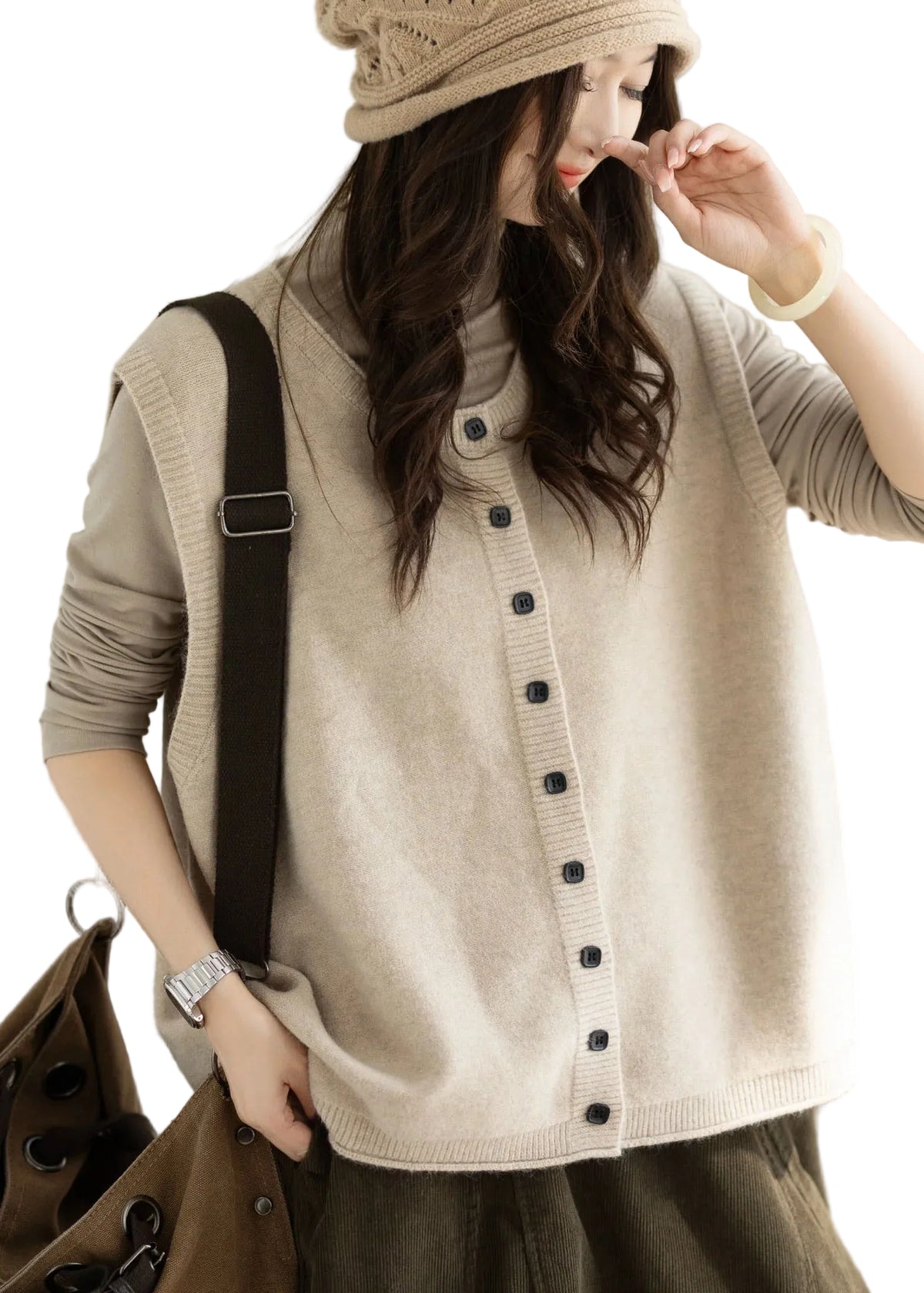 Dames Gebreide Trui Oversized Comfortabel 0