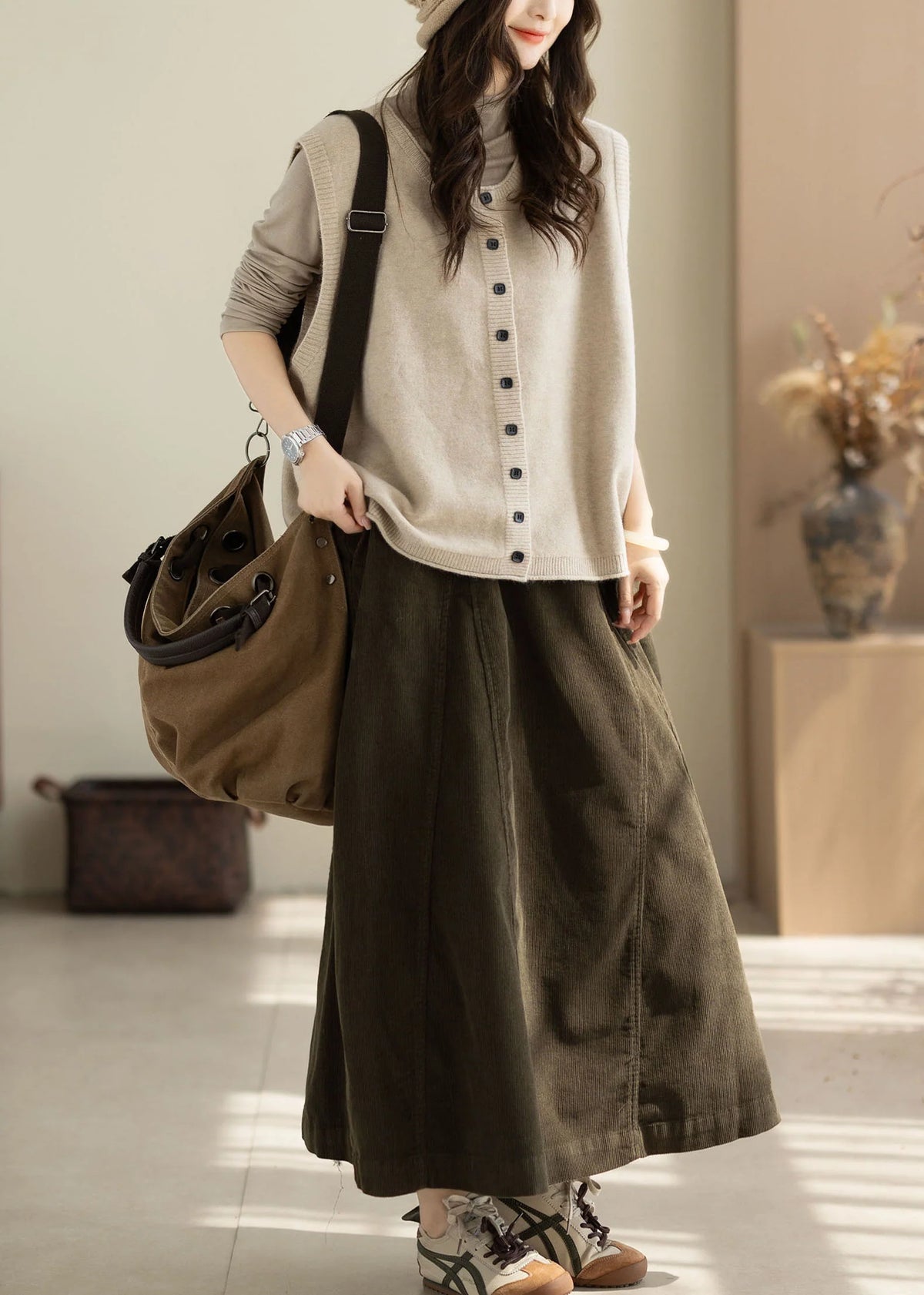Dames Gebreide Trui Oversized Comfortabel 2
