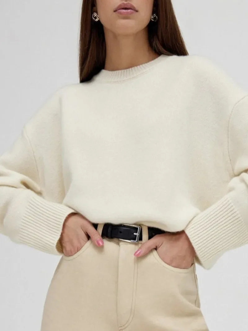 Dames Gebreide Trui Ronde Hals Zacht Materiaal 2