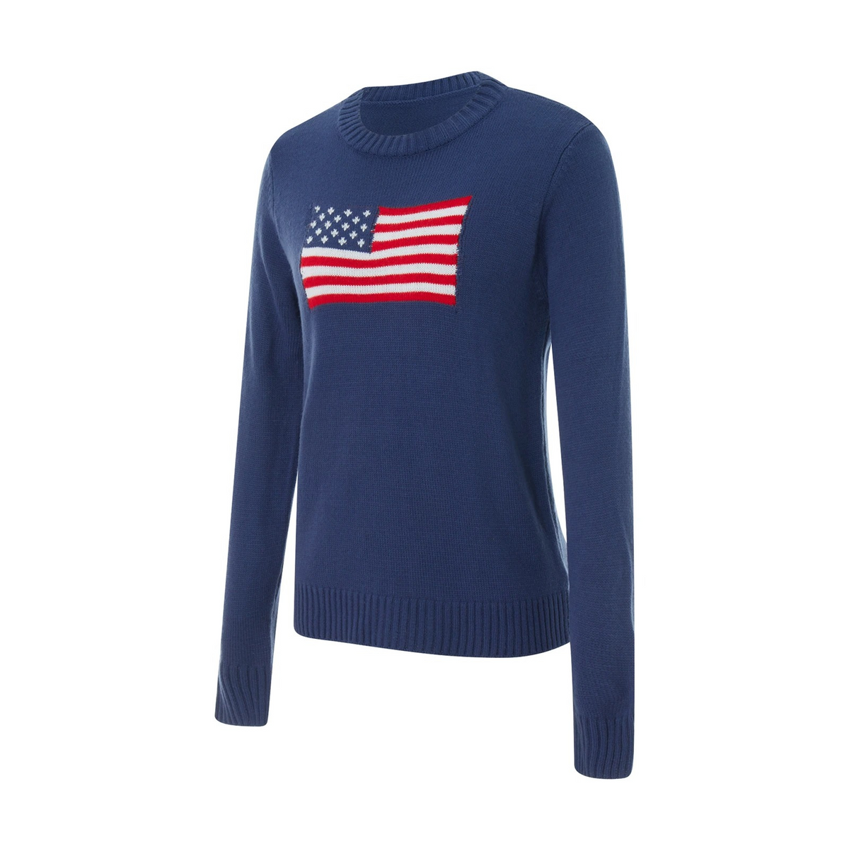 Dames Gebreide Trui met Amerikaanse Vlag Streetwear Stijl 5