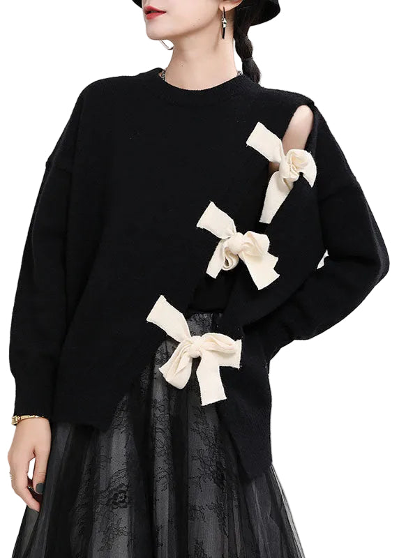 Dames Gebreide Trui met Asymmetrisch Ontwerp 0