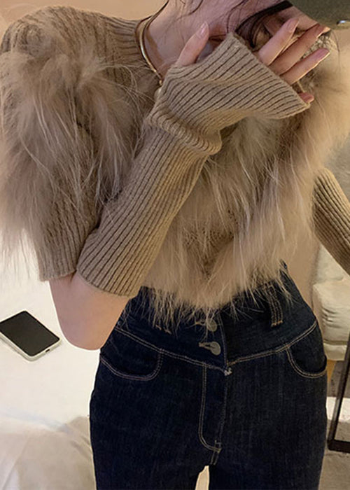 Dames Gebreide Truien met Patchwork Design 2