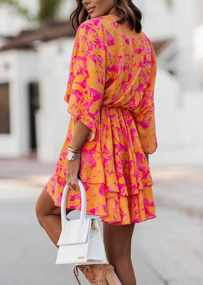 Dames Gelaagde Jurk Met Print Zomerstijl 3