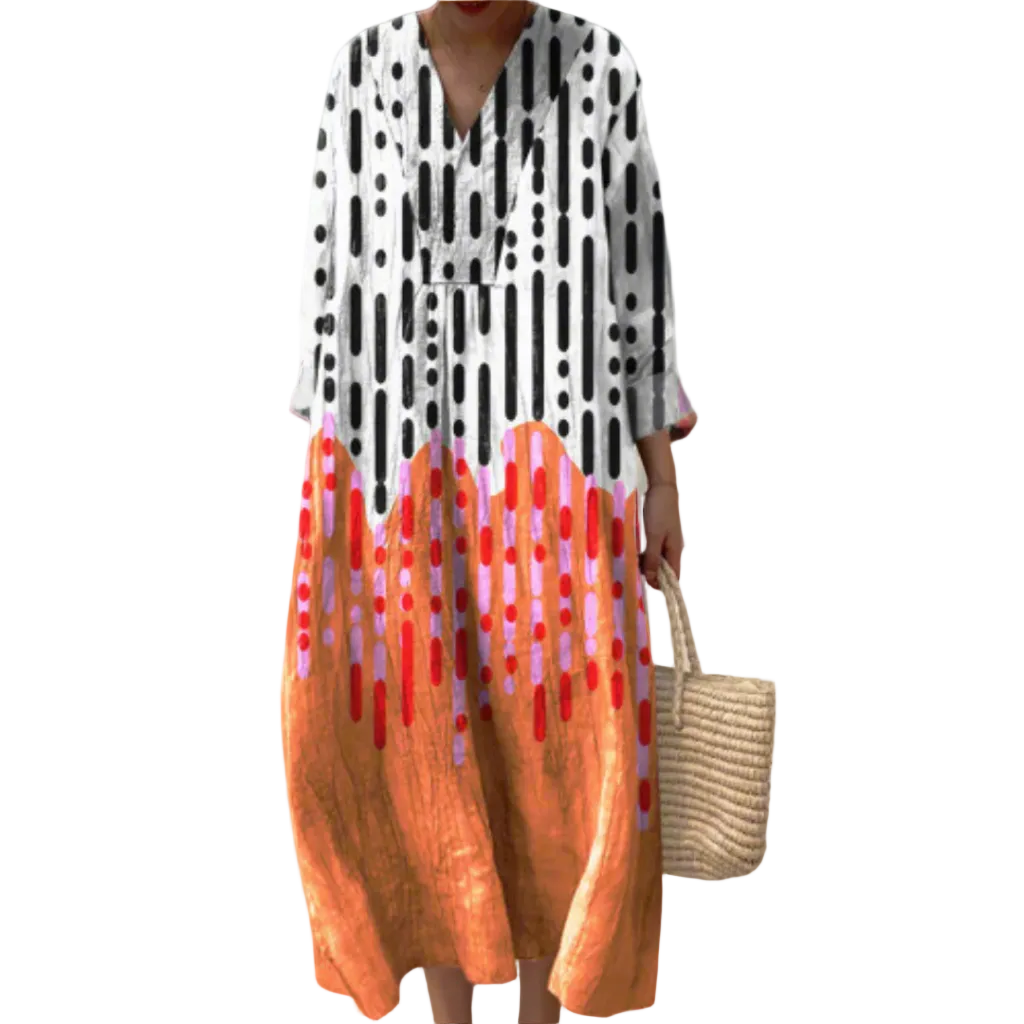 Dames Geometrische Jurk Casual Zomerjurk 0