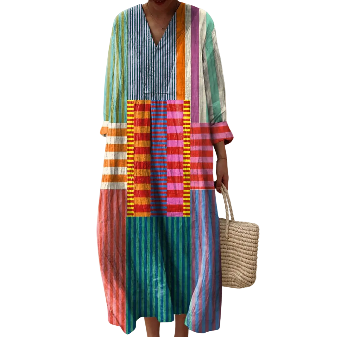 Dames Geometrische Jurk Modern 0