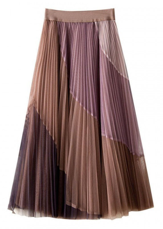 Dames Geplooide Lange Rok Casual Print 4