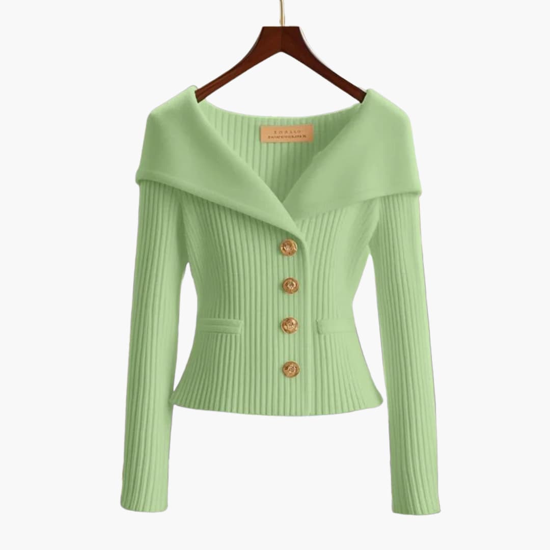Dames Geribbeld Vest met Knoopsluiting 7