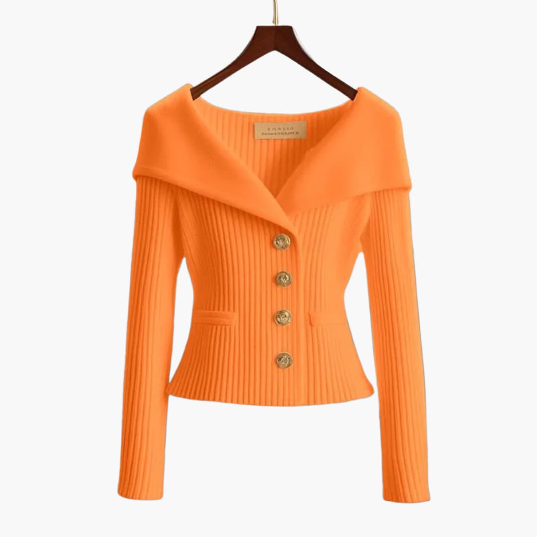 Dames Geribbeld Vest met Knoopsluiting 8