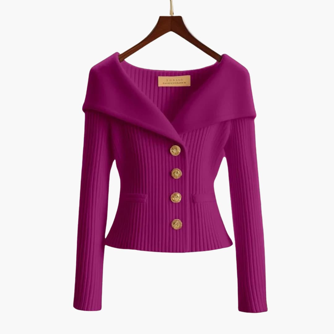 Dames Geribbeld Vest met Knoopsluiting 9