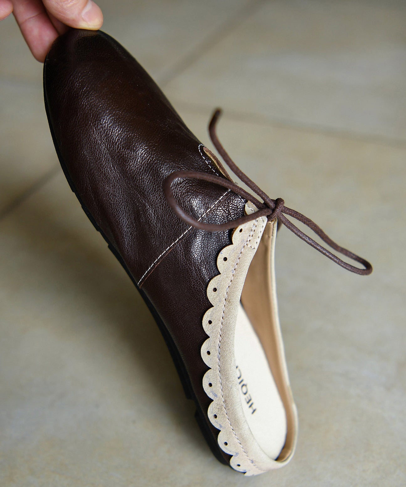 Dames Gesplitste Schuifsandalen Met Veters 1