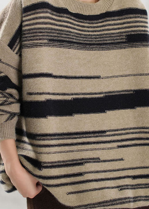 Dames Gestreepte Trui Losvallend voor Winterstijl 3