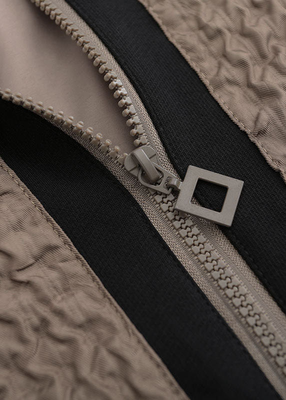 Dames Getailleerde Patchwork Jas met Zakken 4