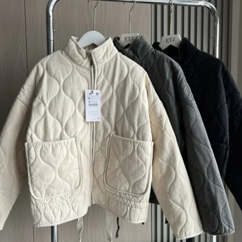 Dames Gewatteerde Jas Modern 4