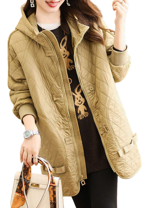 Dames Gewatteerde Jas met Capuchon en Rits 0