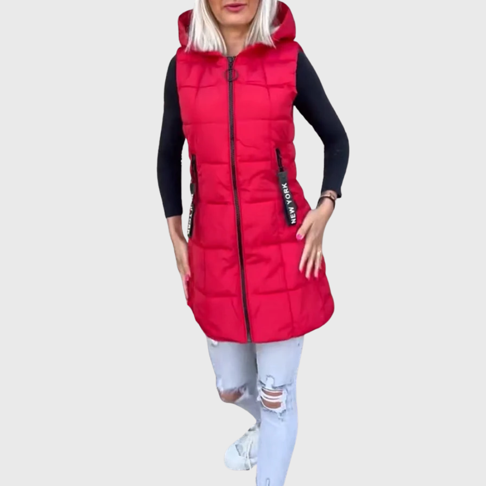 Dames Gewatteerde Mouwloze Jas Urban Stijl 9