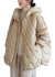 Dames Gewatteerde Winterjas Met Rits Eendendons Lange Casual Stijl 0