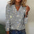Dames Glitter Top V-Hals Lange Mouwen Metallic Spandex 1