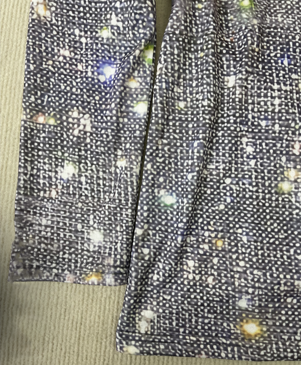 Dames Glitter Top V-Hals Lange Mouwen Metallic Spandex 2
