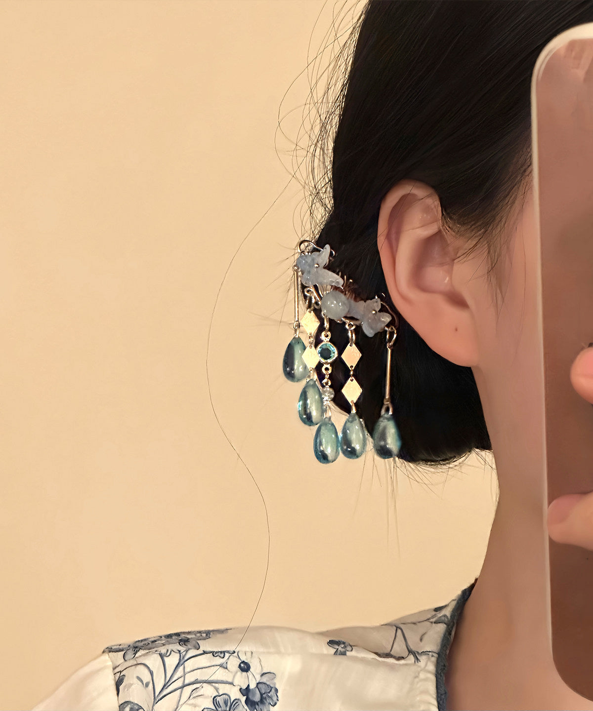 Dames Haaraccessoires Set Vlinderkwastje en Haarspeldjes 1