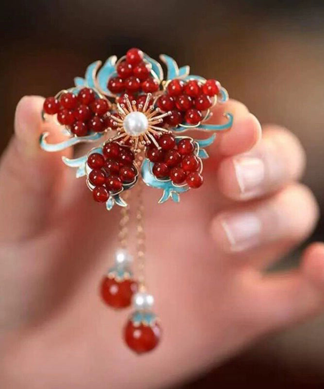 Dames Haarspeld Bloemen Kwastje Stijlvol Accessoire 3