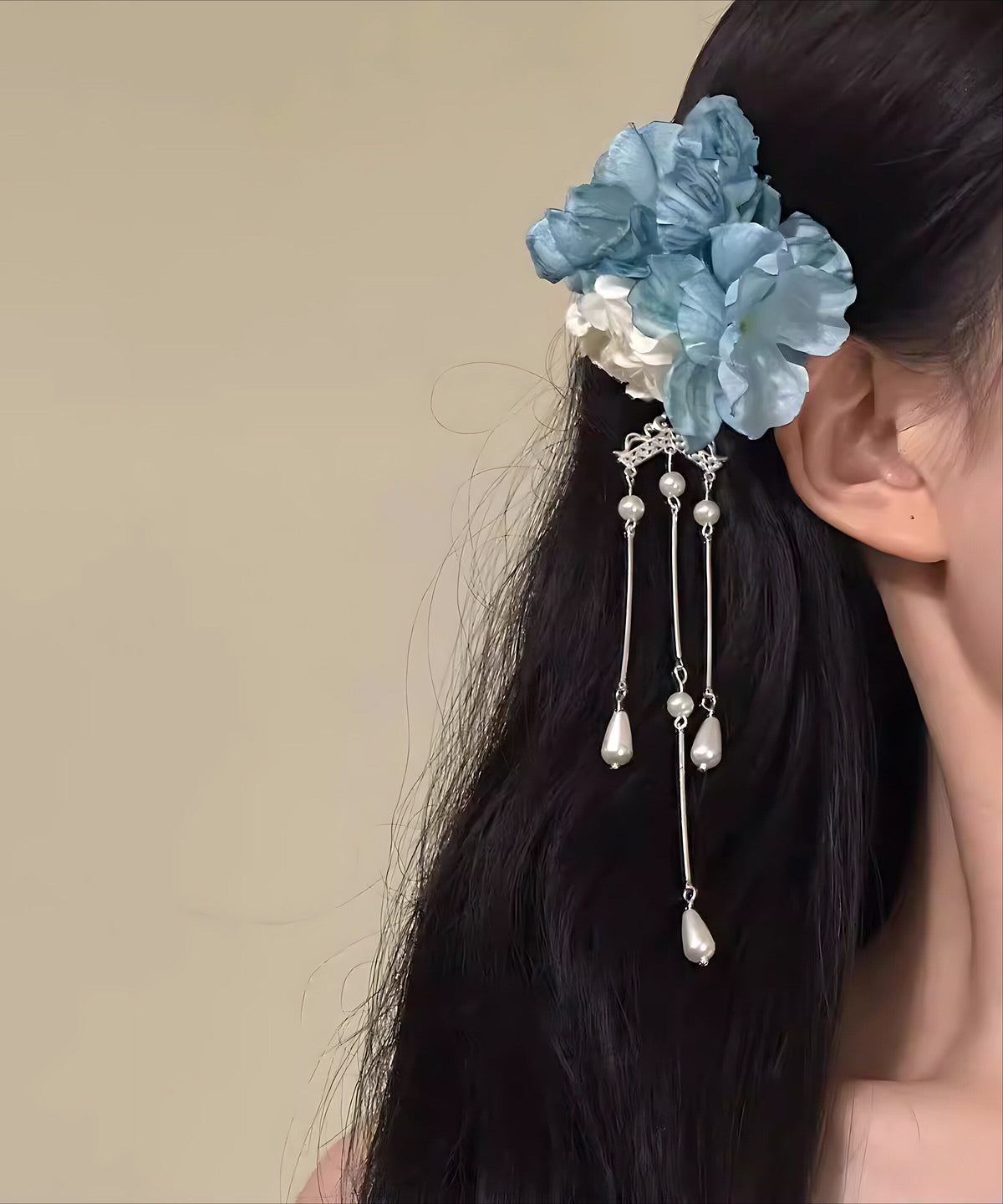 Dames Haarspeld Bloemenkwast Stijlvol Accessoire 3