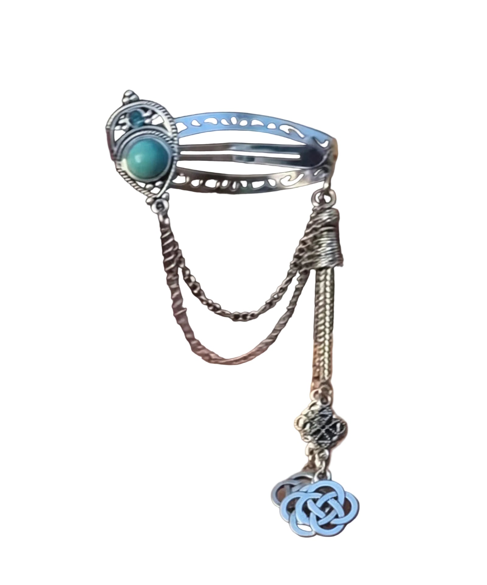 Dames Haarspeld Met Turquoise Kwastje 1