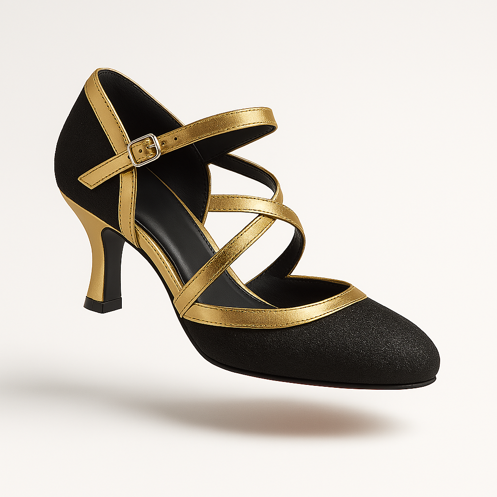 Dames Hakken Dubbele Bandjes Glanzend 1