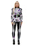 Dames Halloween Kostuum Geblümde Skelettprint 0