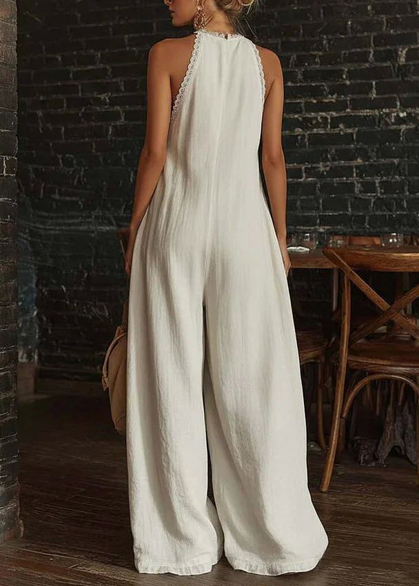 Dames Halter Jumpsuit V-hals Patchwork Zomerstijl 2