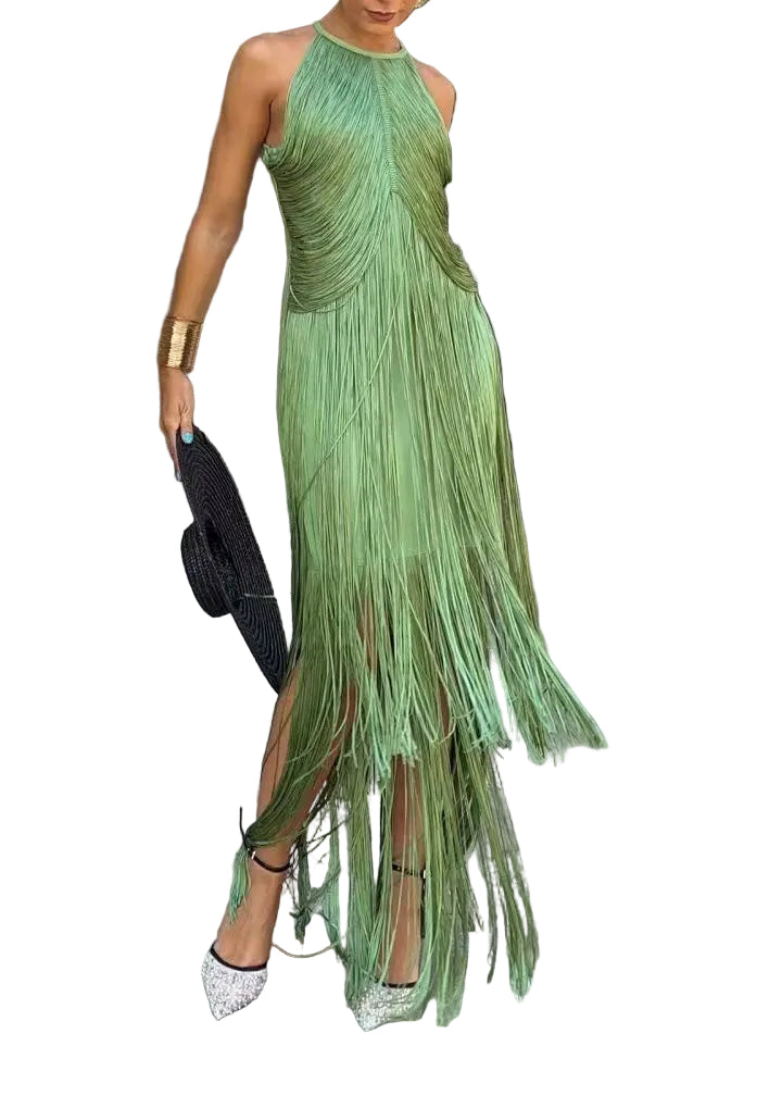 Dames Halterjurk Bohemien Stijl Mouwloos 0