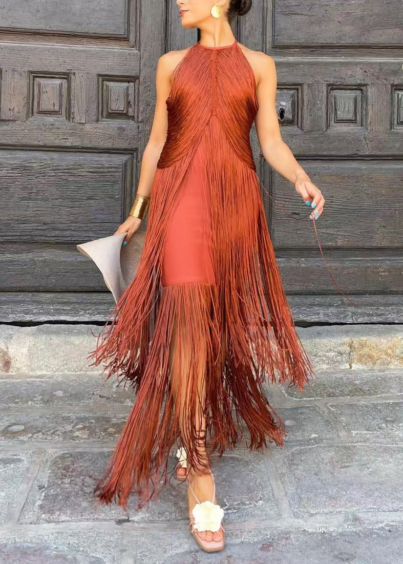 Dames Halterjurk Bohemien Stijl Mouwloos 1