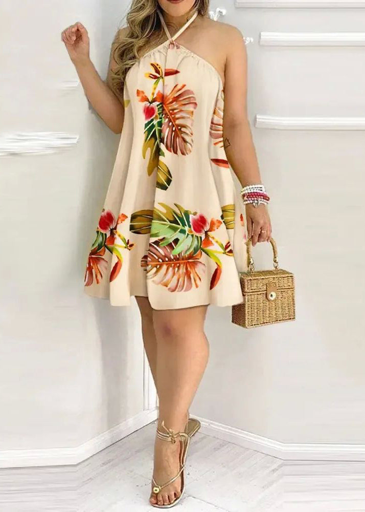Dames Halterjurk Boho Stijl Zonder Rugprint 3