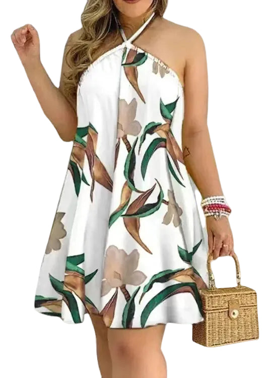 Dames Halterjurk Boho Stijl Zonder Rugprint 4