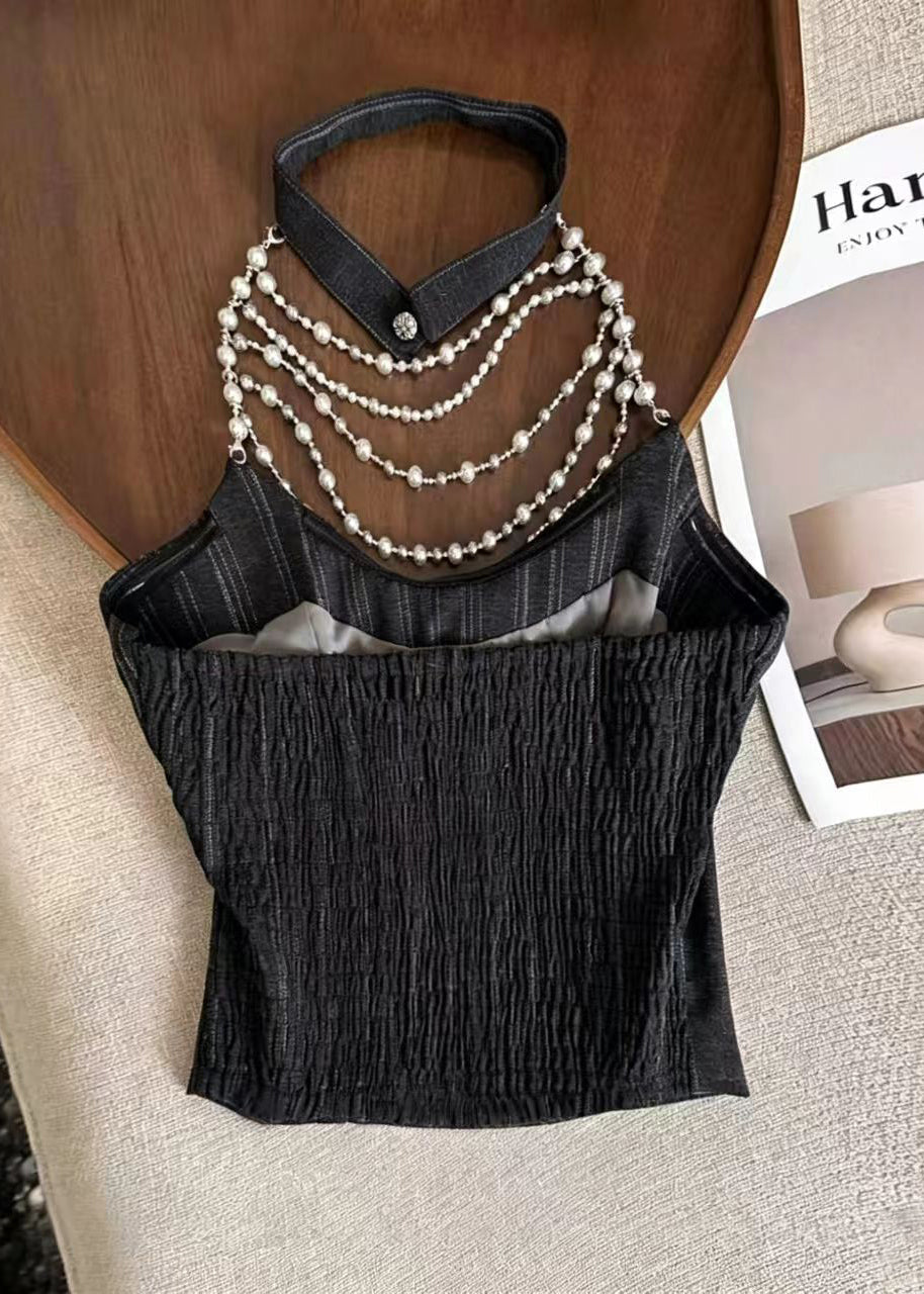 Dames Haltertop Gestreept Zomerstijl 1