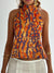 Dames Haltertop met Gedrukt Ontwerp en Open Rug 13