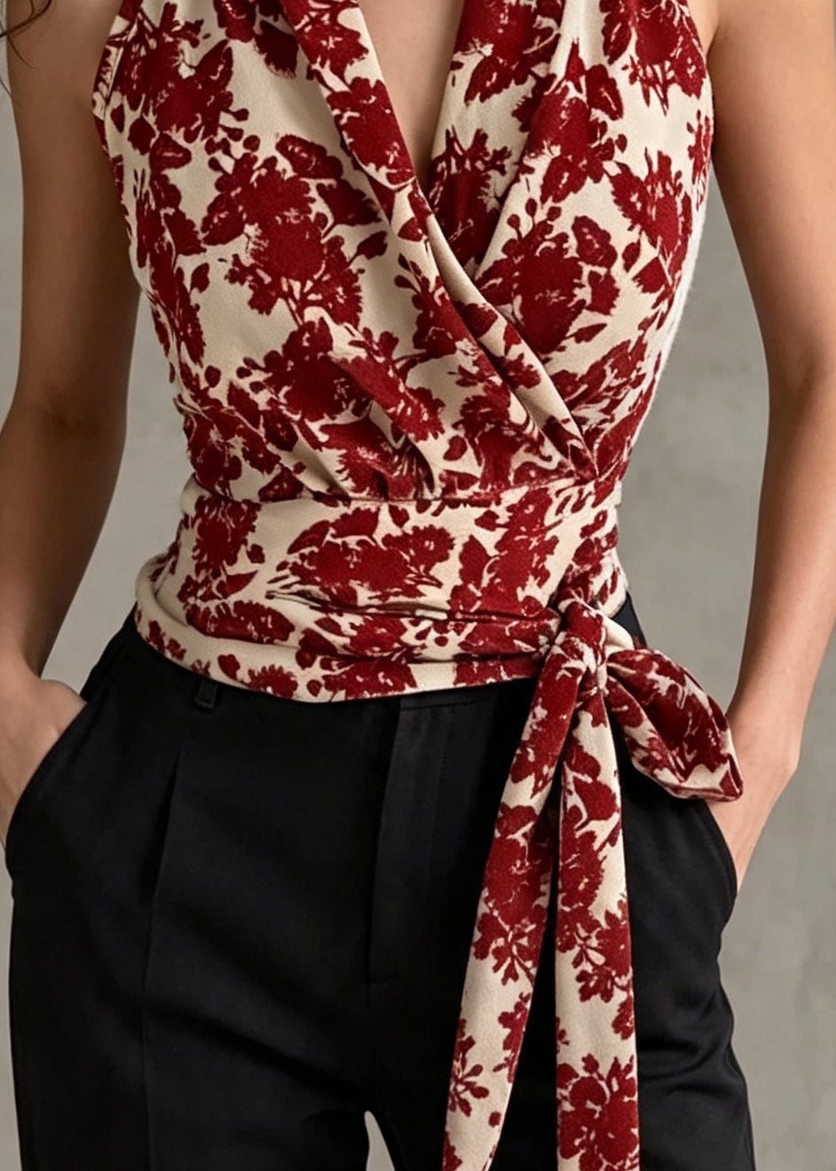Dames Haltertop met Print en Tailleaccent Zomerstijl 3
