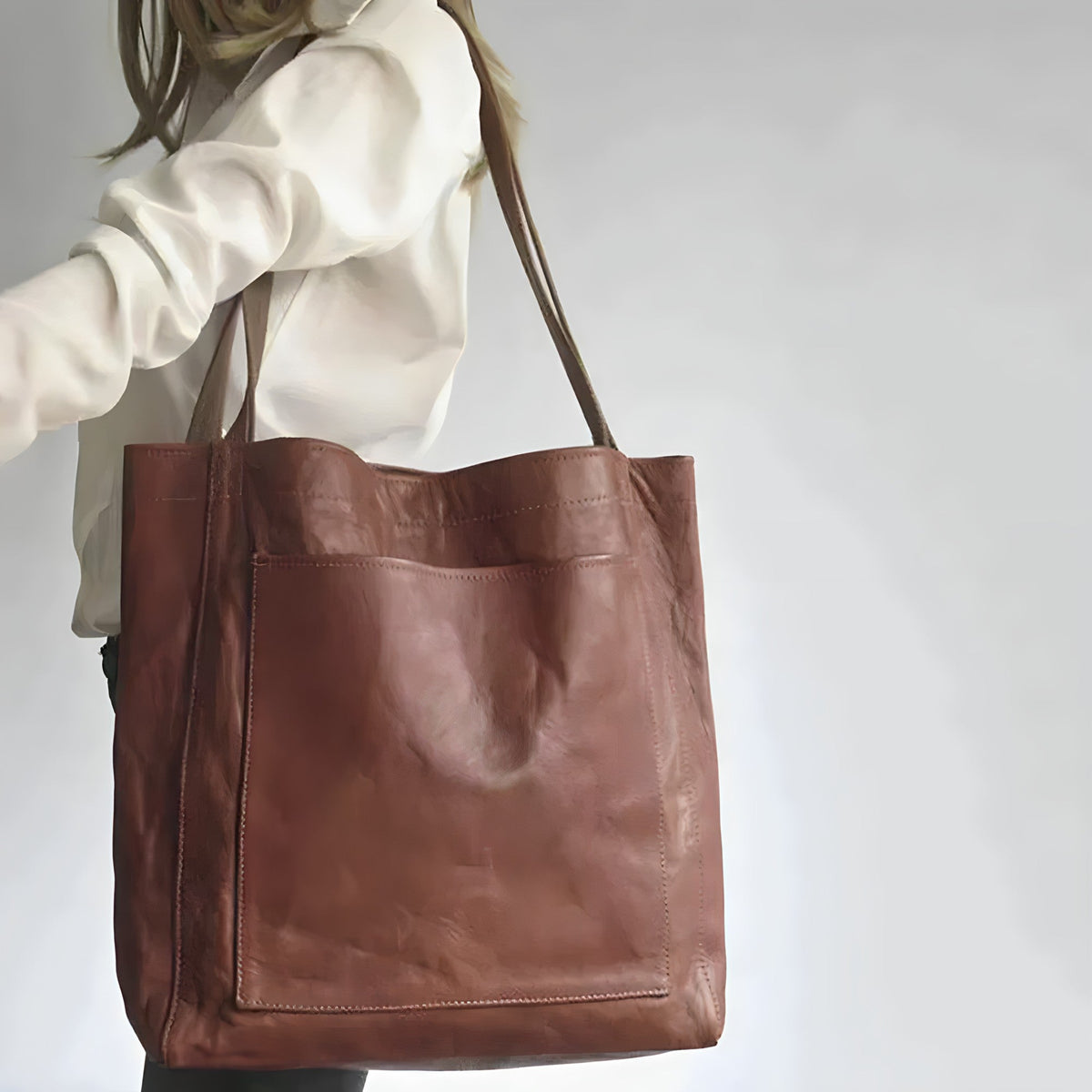 Dames Handgemaakte Leren Tas Stijlvol 2