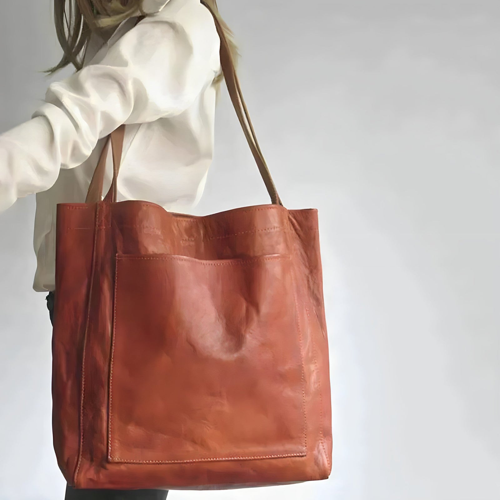 Dames Handgemaakte Leren Tas Stijlvol 3