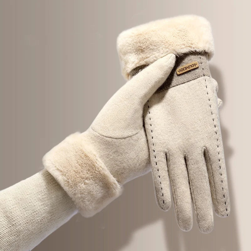 Dames Handschoenen Pluche Elastisch Comfortabel 3